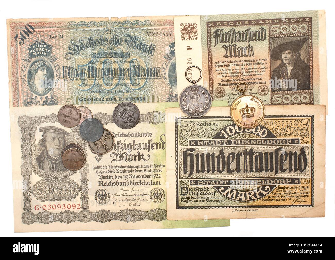 collectibles Coins Banknotes Awards Stock Photo - Alamy
