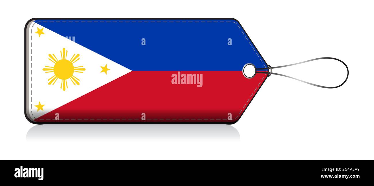 Filipino flag label, Made in Philippines Stock Photo Alamy