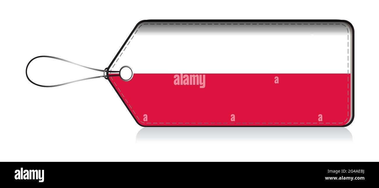 Polish emoji flag, Label of Product made in Poland Stock Photo Alamy