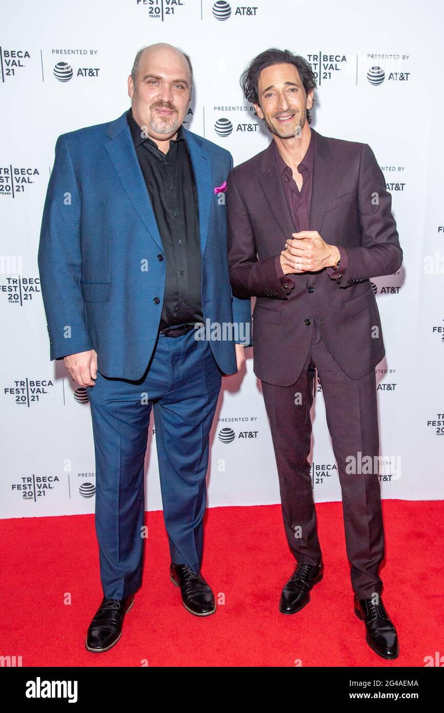 New York, USA. 19th June 2020. Glenn Fleshler and Adrien Brody attend 'Clean' Premiere during 2021 Tribeca Festival at Brooklyn Commons at MetroTech on June 19, 2021 in New York City Credit: Ron Adar/Alamy Live News Stock Photo