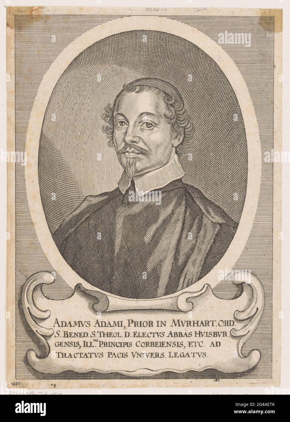 Portrait of Adam Adami. Portrait of Adam Adami in an oval picture frame