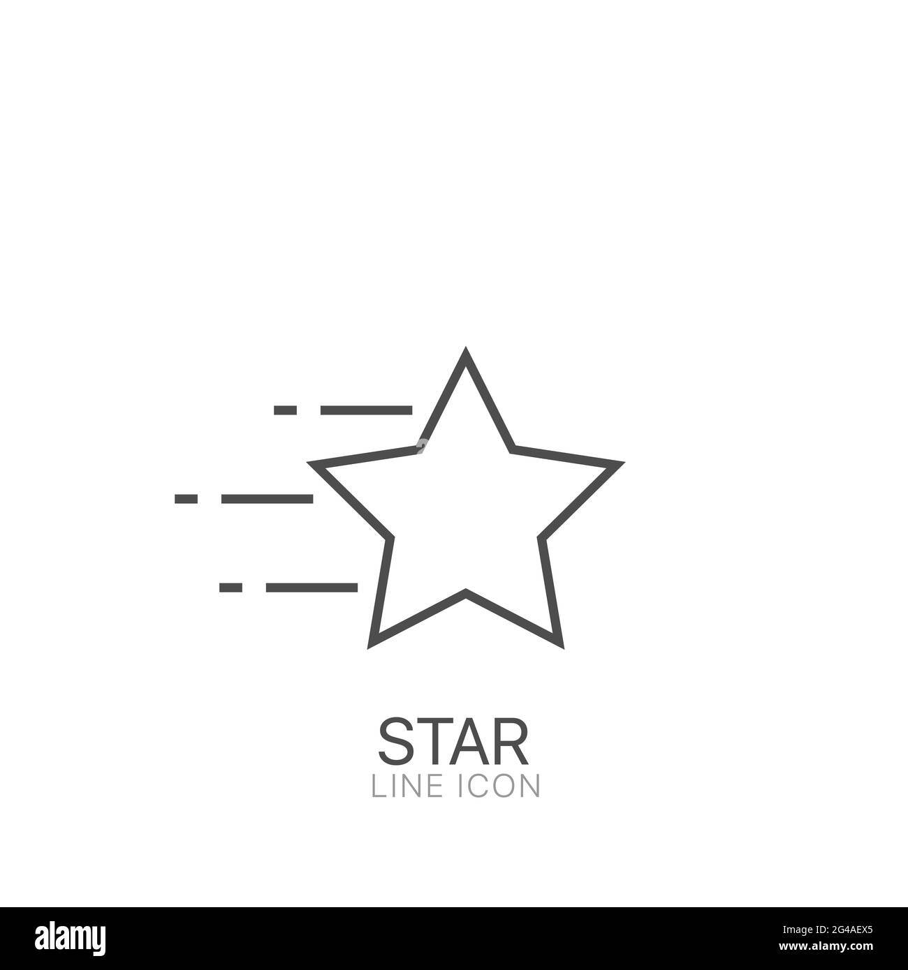 Flying star outline vector icon. Editable stroke Premium star icon or logo Stock Vector