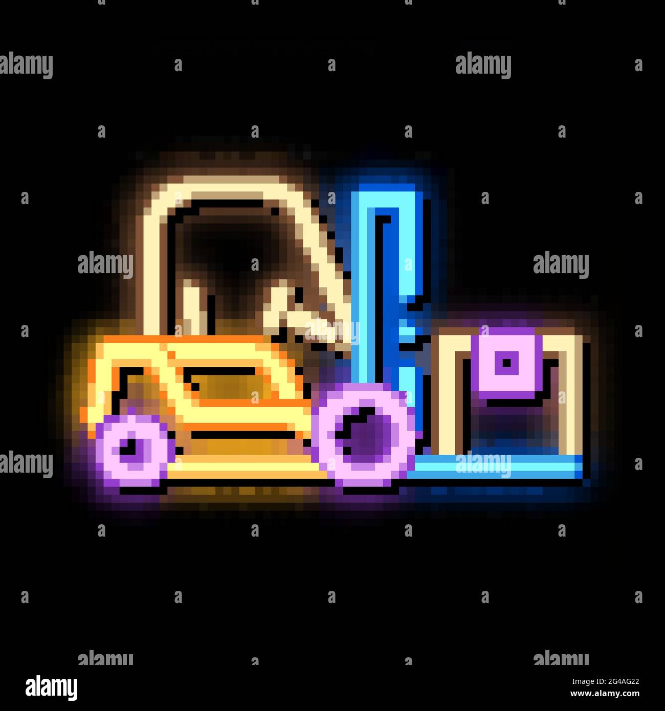 forklift car neon glow icon illustration Stock Vector Image & Art - Alamy