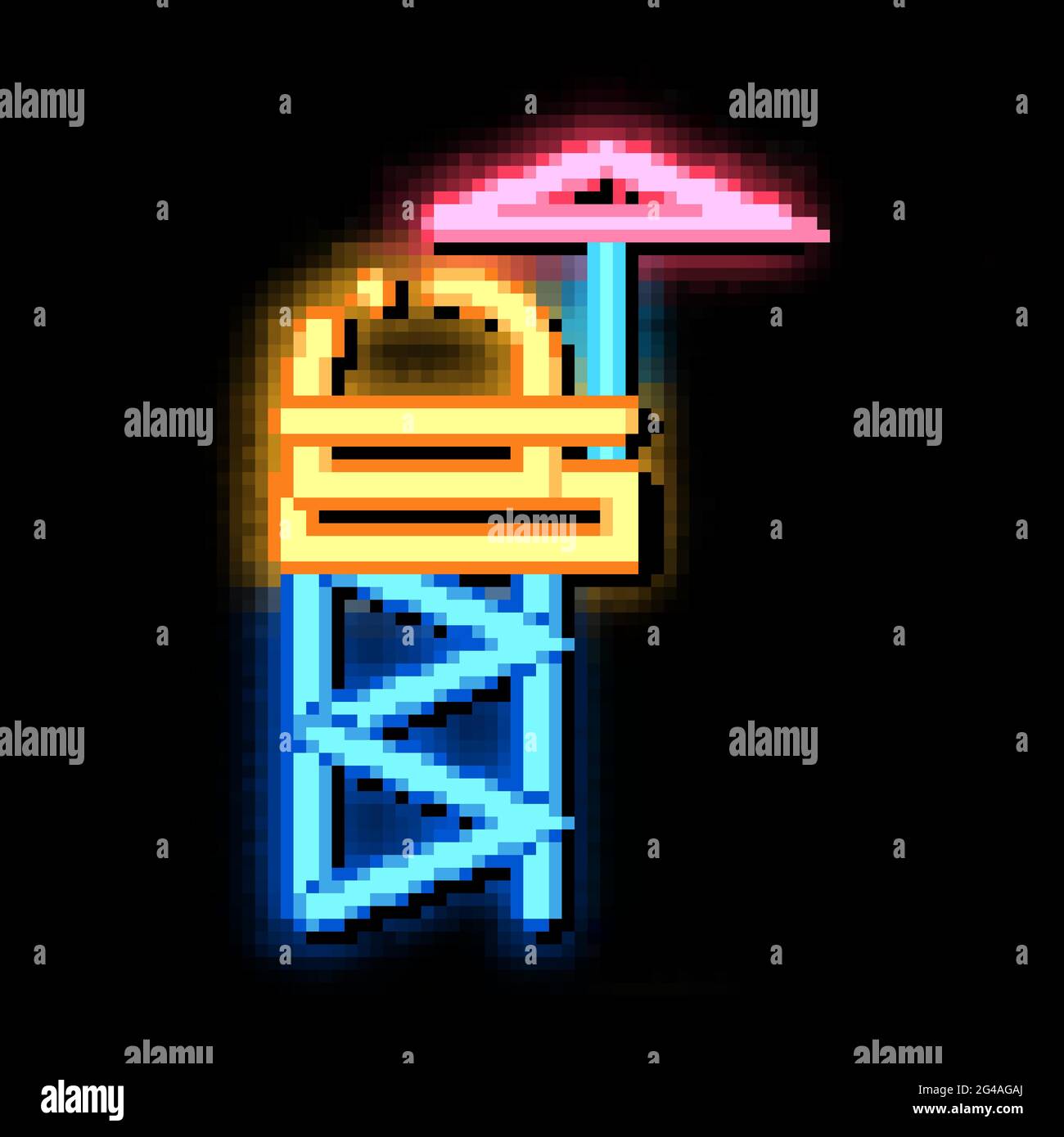 rescue tower neon glow icon illustration Stock Vector Image & Art - Alamy