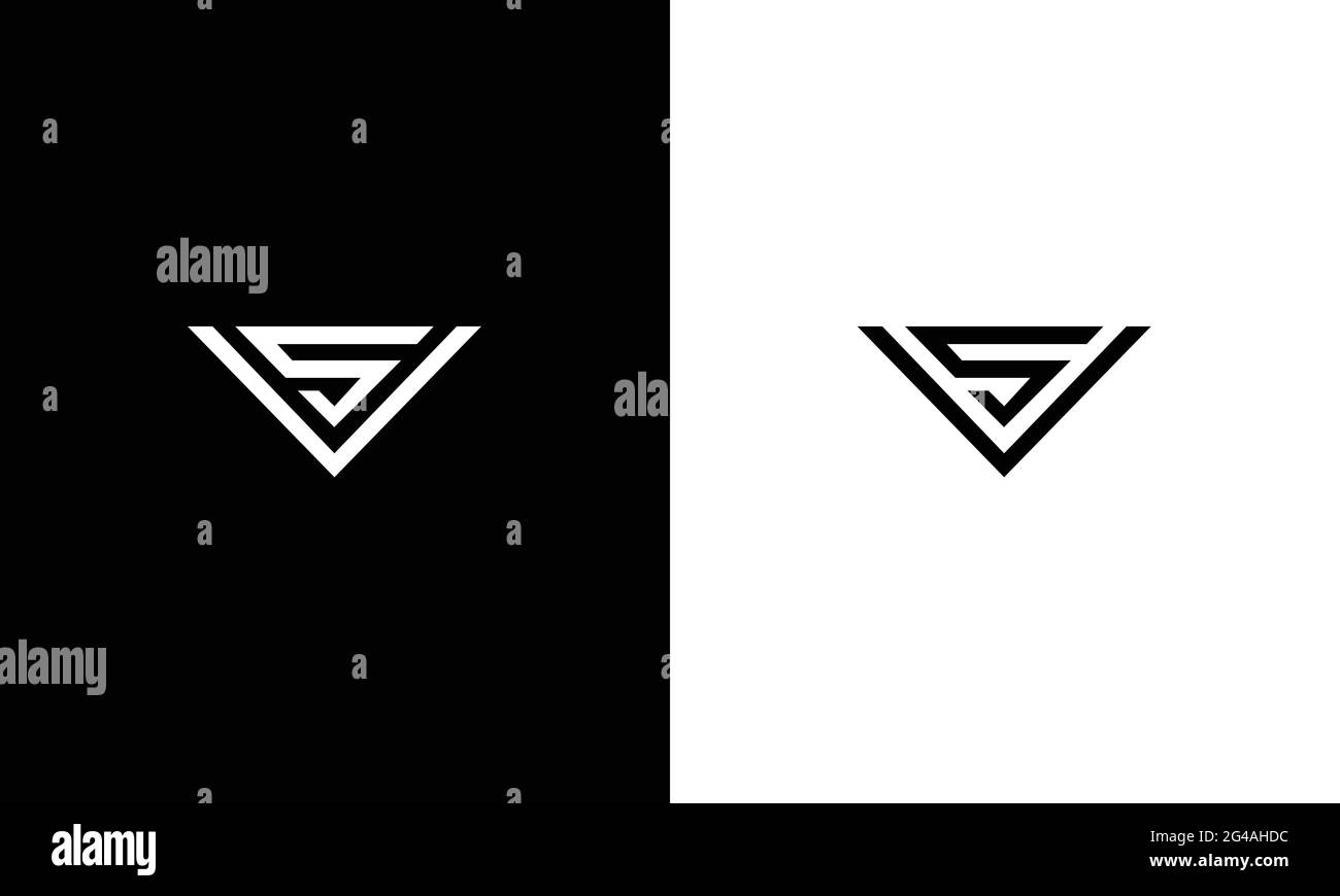 Alphabet letters Initials Monogram logo SV, VS Stock Vector
