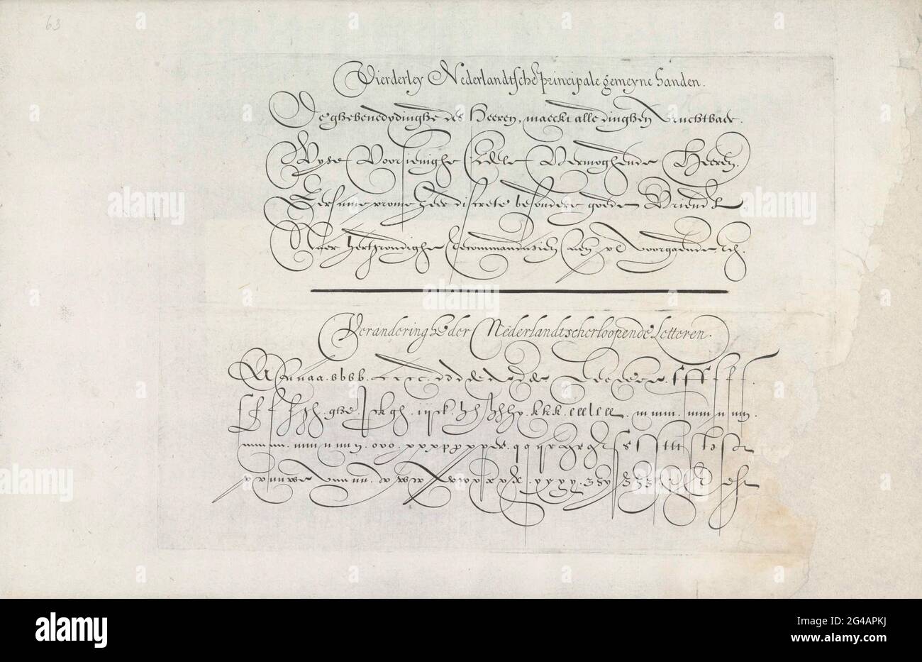Two writing examples: the bastarde and the Dutch current letter ...