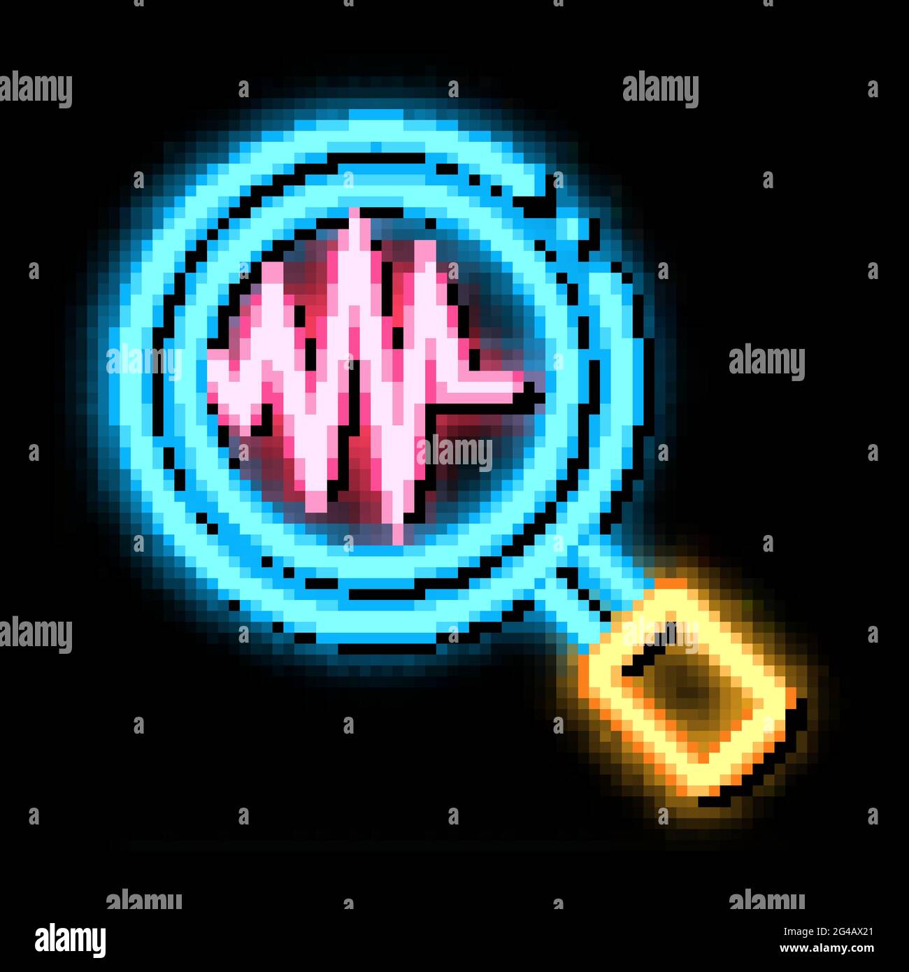 study earthquake neon glow icon illustration Stock Vector Image & Art ...