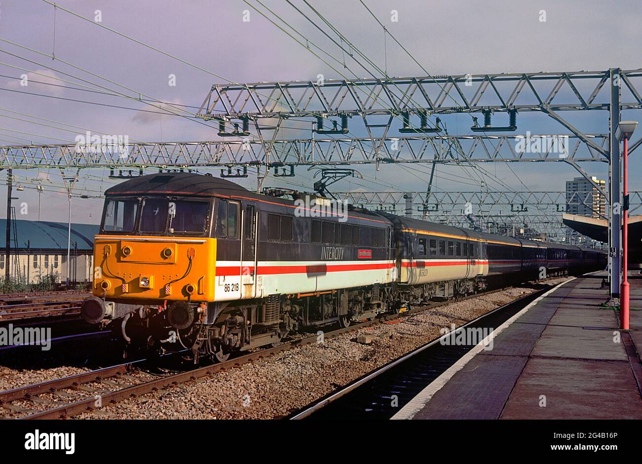 A Class 86 electric locomotive number 86218 working a Great Eastern ...