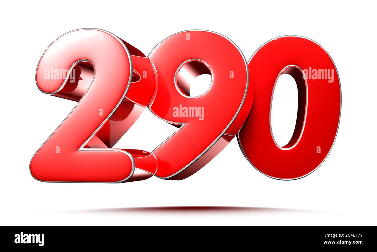 3d number 290 hi-res stock photography and images - Alamy
