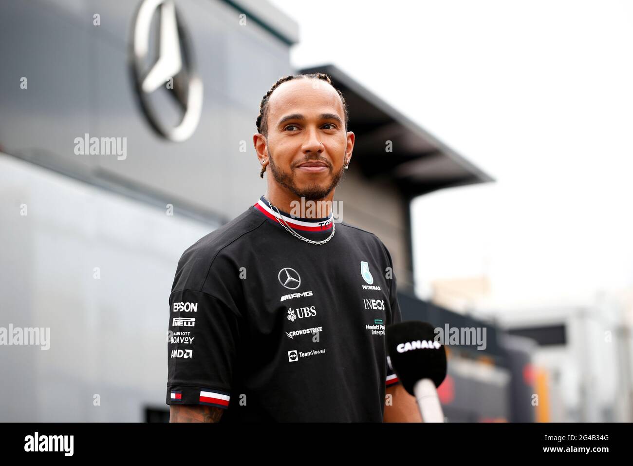 # 44 Lewis Hamilton (GBR, Mercedes-AMG Petronas F1 Team), F1 Grand Prix of France at Circuit Paul Ricard on June 17, 2021 in Le Castellet, France. (Photo by HOCH ZWEI) Stock Photo
