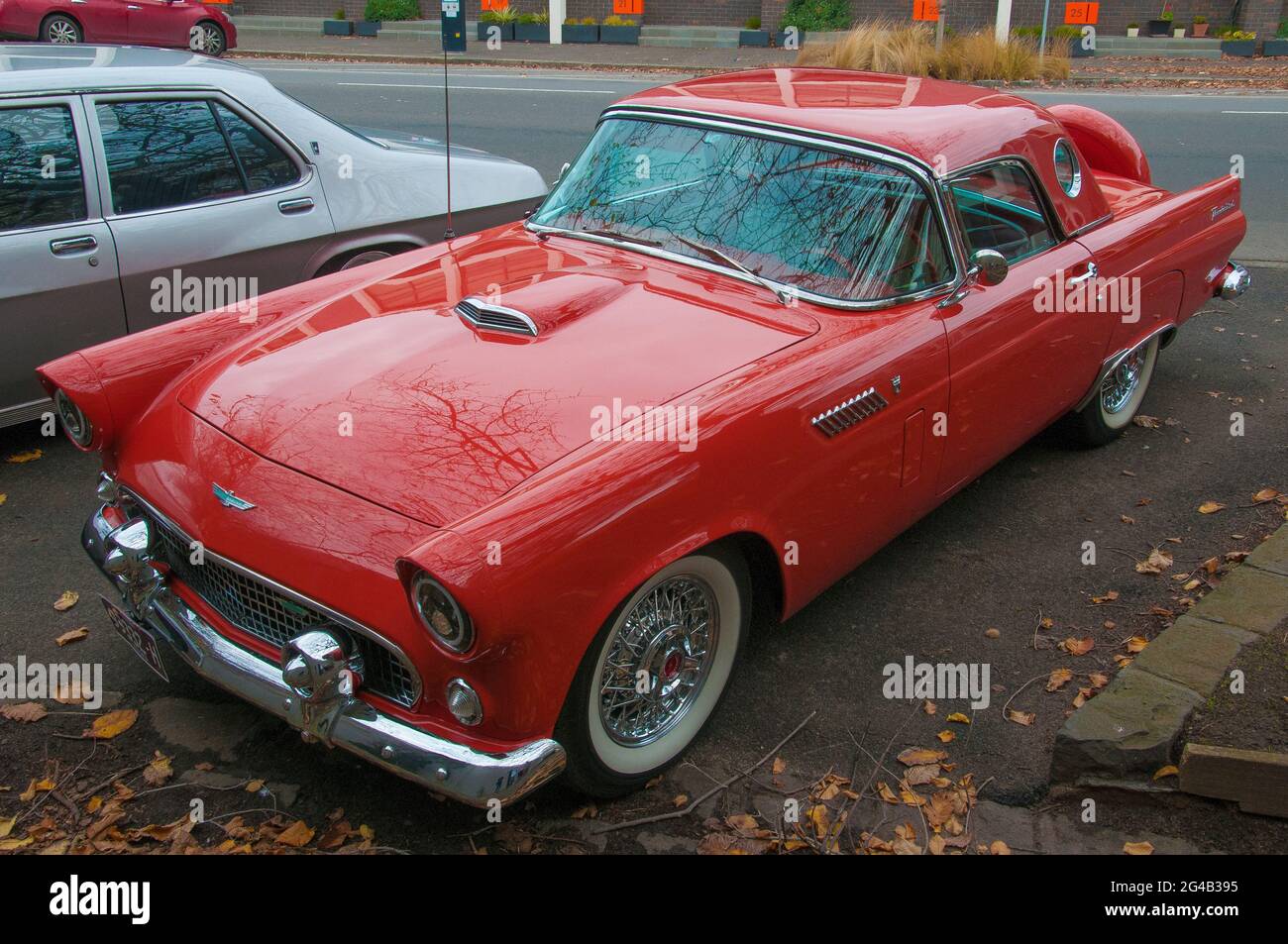 1957 Ford Thunderbird coupe at Williamstown, Melbourne Stock Photo