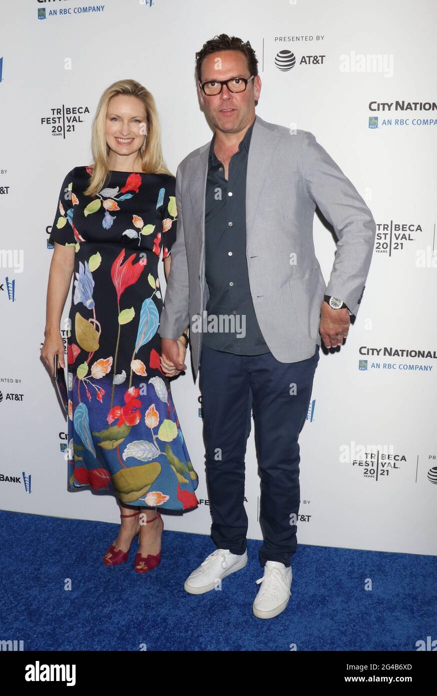 NEW YORK, NY- JUNE 19: James Murdoch, Kathryn Hufschmid at the Tribeca Film Festival Closing Night Celebration premiere of Untitled: Dave Chappeile Documentary at Radio City Music Hall in New York City on June 19, 2021. Credit: RW/MediaPunch Stock Photo