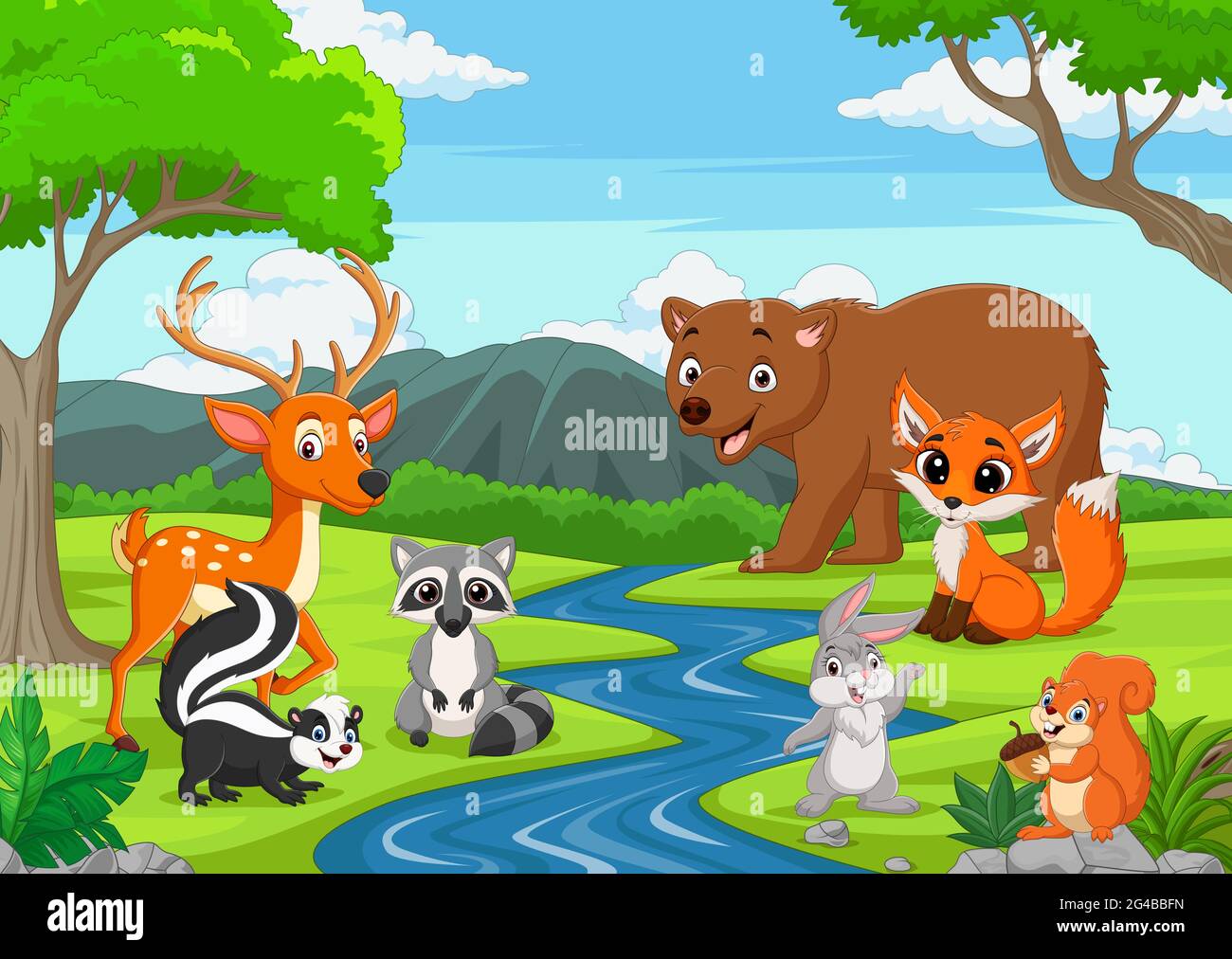 Cartoon wild animals in the jungle Stock Vector Image & Art - Alamy Cartoon wild animals in the jungle Stock Vector Image & Art - Alamy