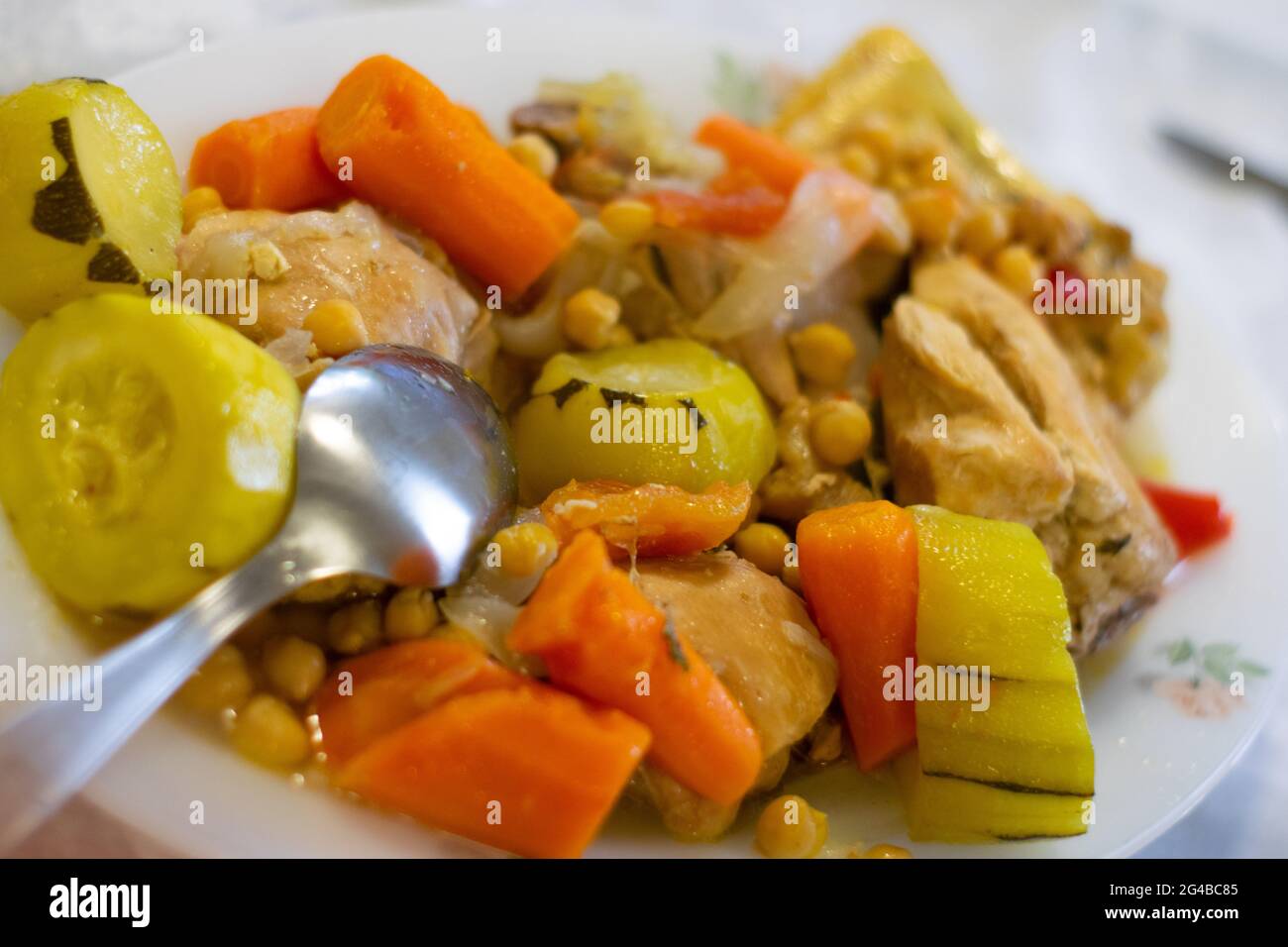 Food at table, exotic food dinners at table meaning social events and reunions of the humanity Stock Photo