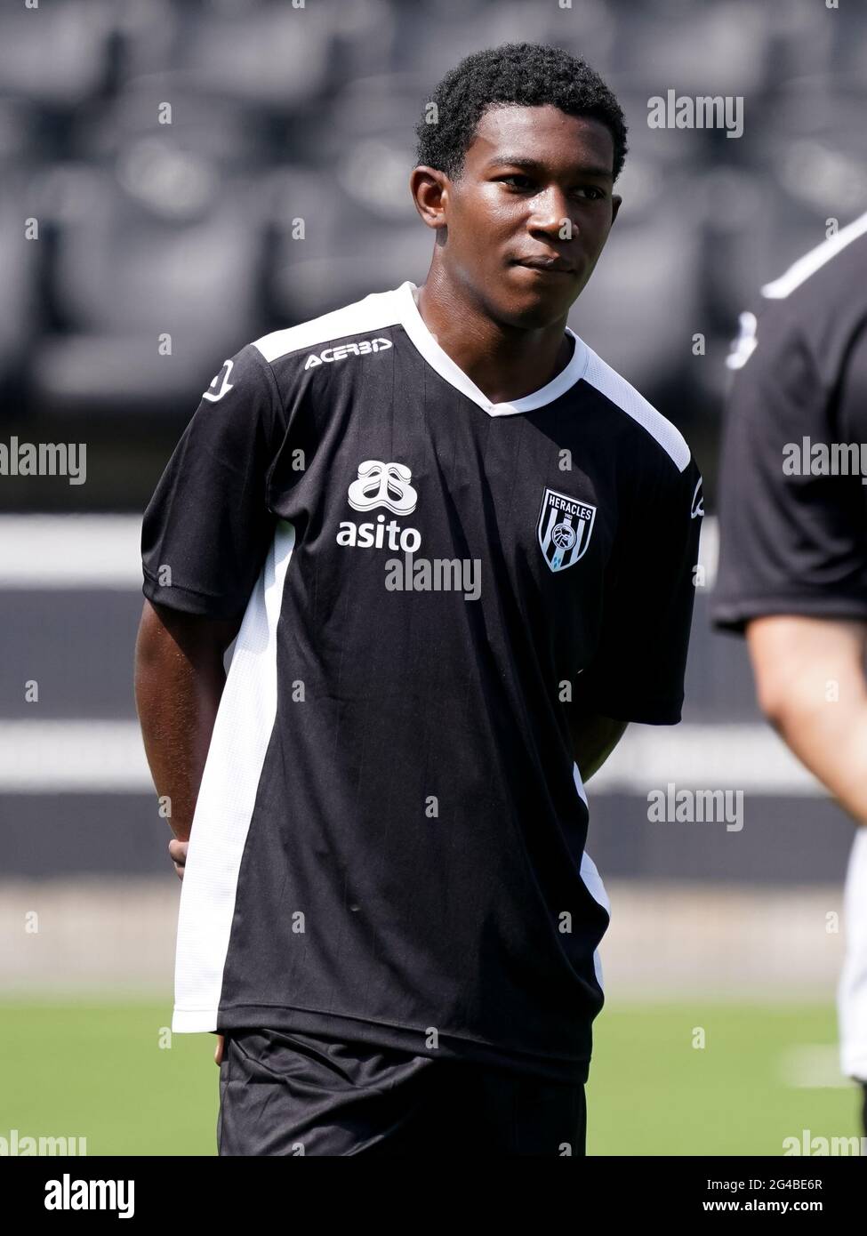 ALMELO, NETHERLANDS - JUNE 20: Devonish Eustacia of Heracles Almelo during the first Training Session of Heracles Almelo of season 2021-2022 at the Erve Asito on June 20, 2021 in Almelo, Netherlands. (Photo by Rene Nijhuis/Orange Pictures) Stock Photo