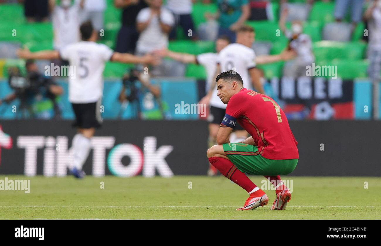 Firo 19 06 21 Fuvuball Football Euro 21 Em Euro European Championship Group Stage Group F Por Portugal Ger Germany 2 4 Cristiano Ronaldo Por Disappointment Stock Photo Alamy