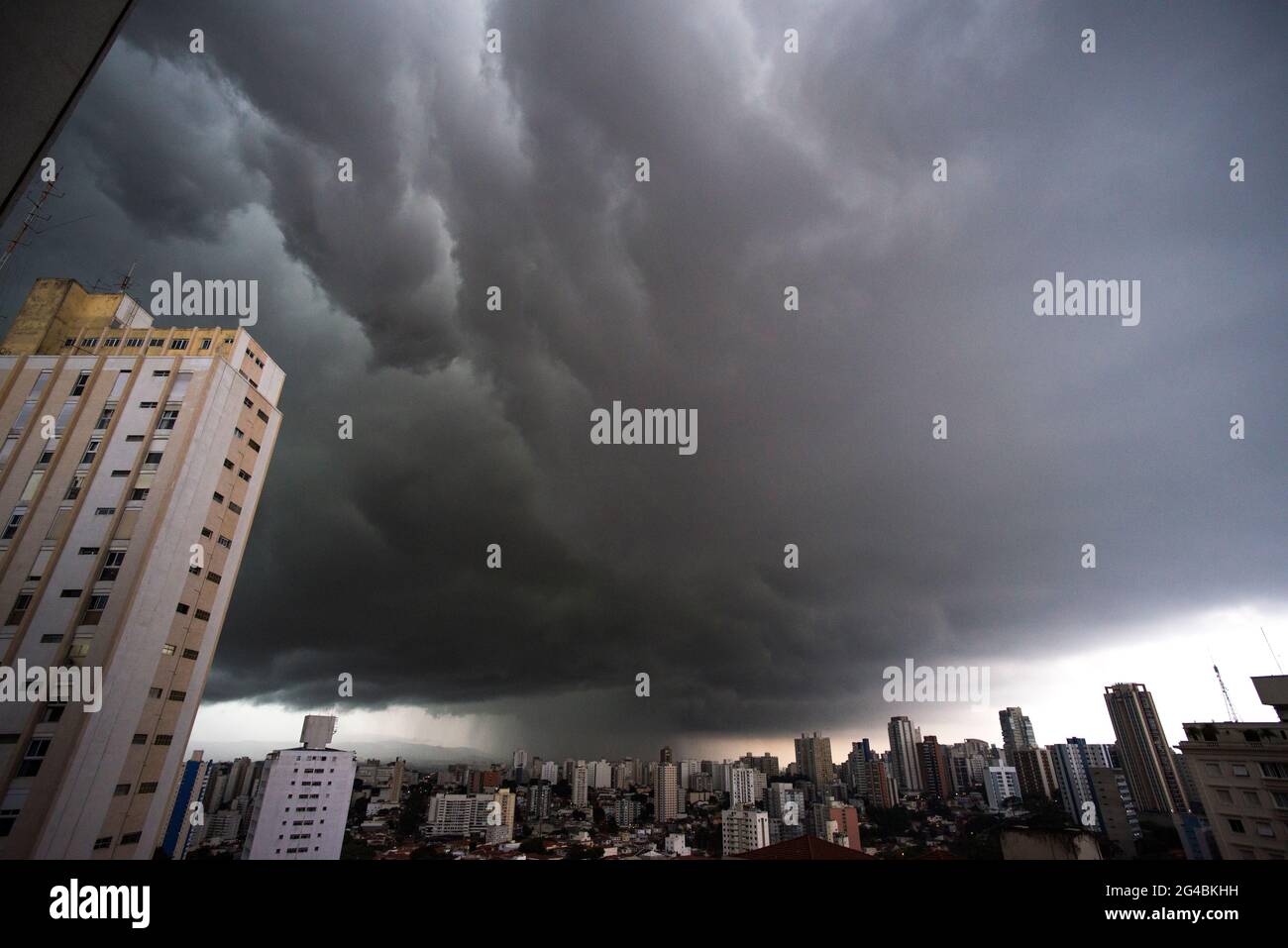 Sao Paulo in bad weather, a lot of rain Stock Photo