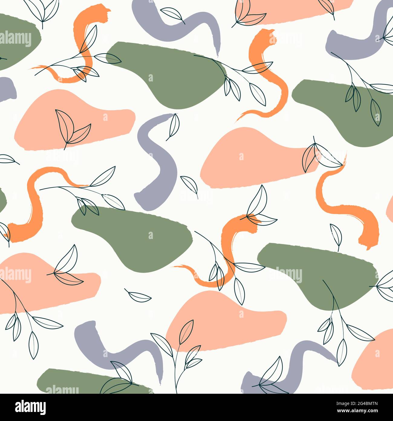 Abstract hand draw floral pattern background. Vector illustration Stock ...