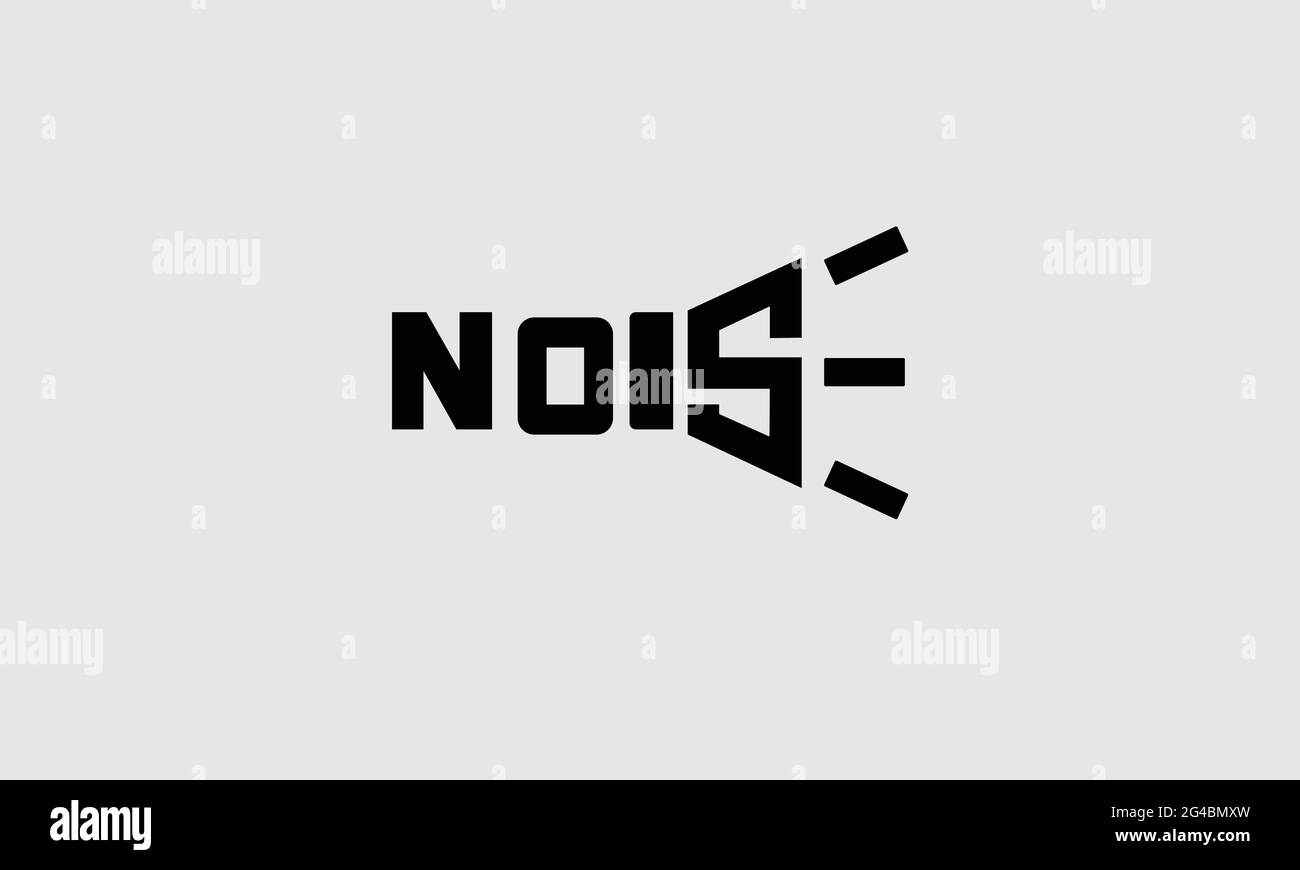 Noise lettering vector logo design Stock Vector