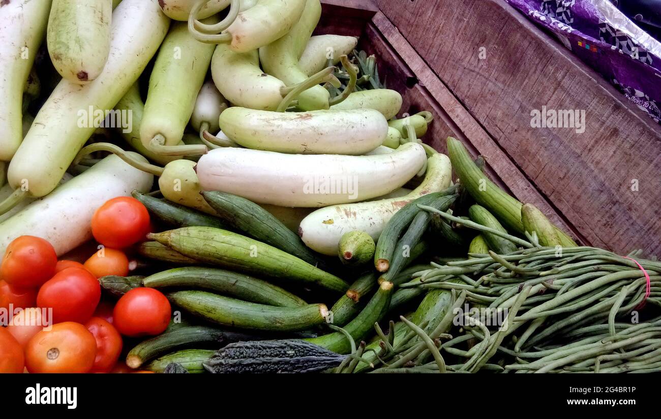 Selling fresh and green vegetables at Local market at lucknow, India Stock Photo Alamy