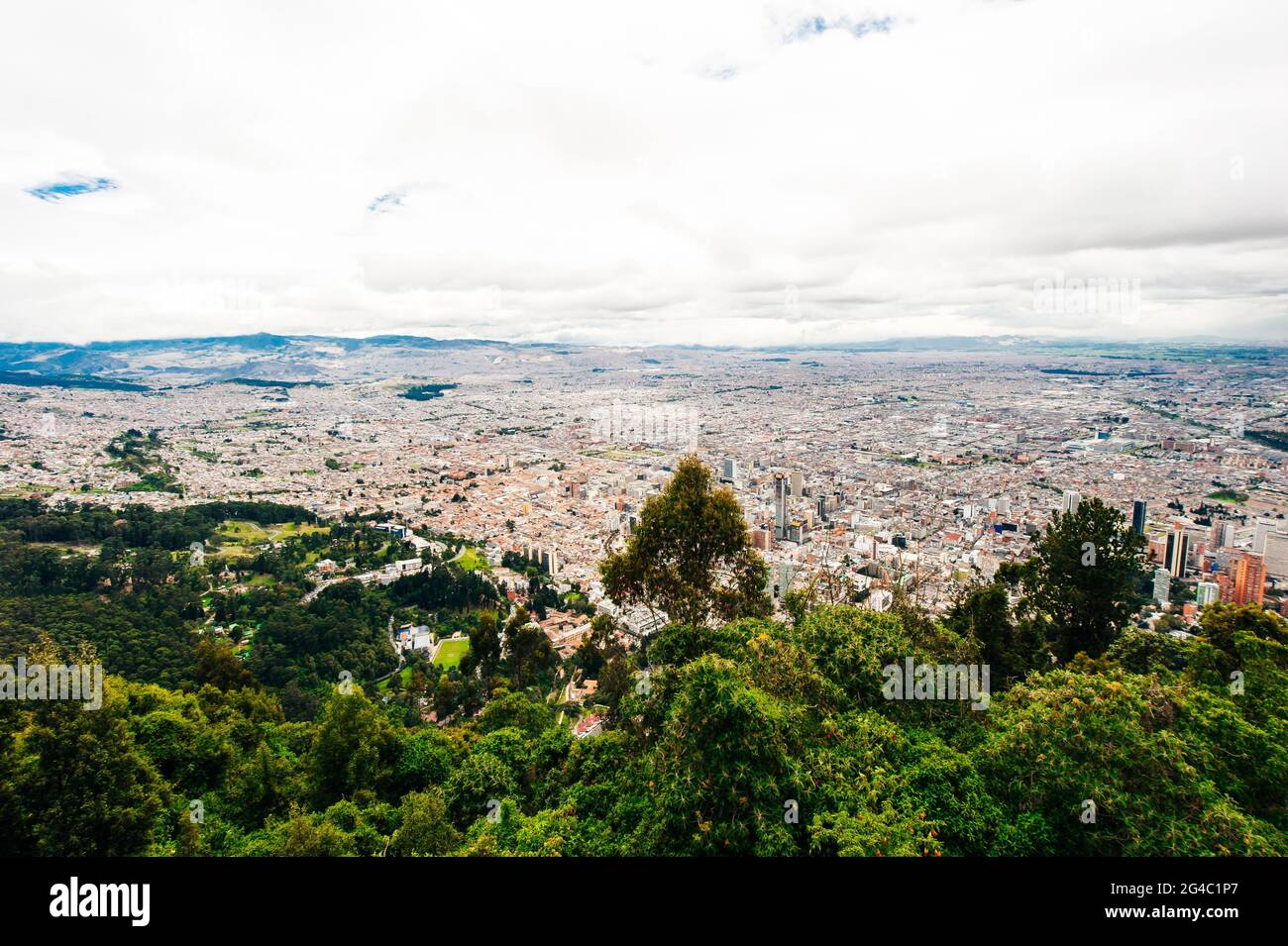 Colombia Bogota City Medellin Cerro monserrate Travels Stock Photo