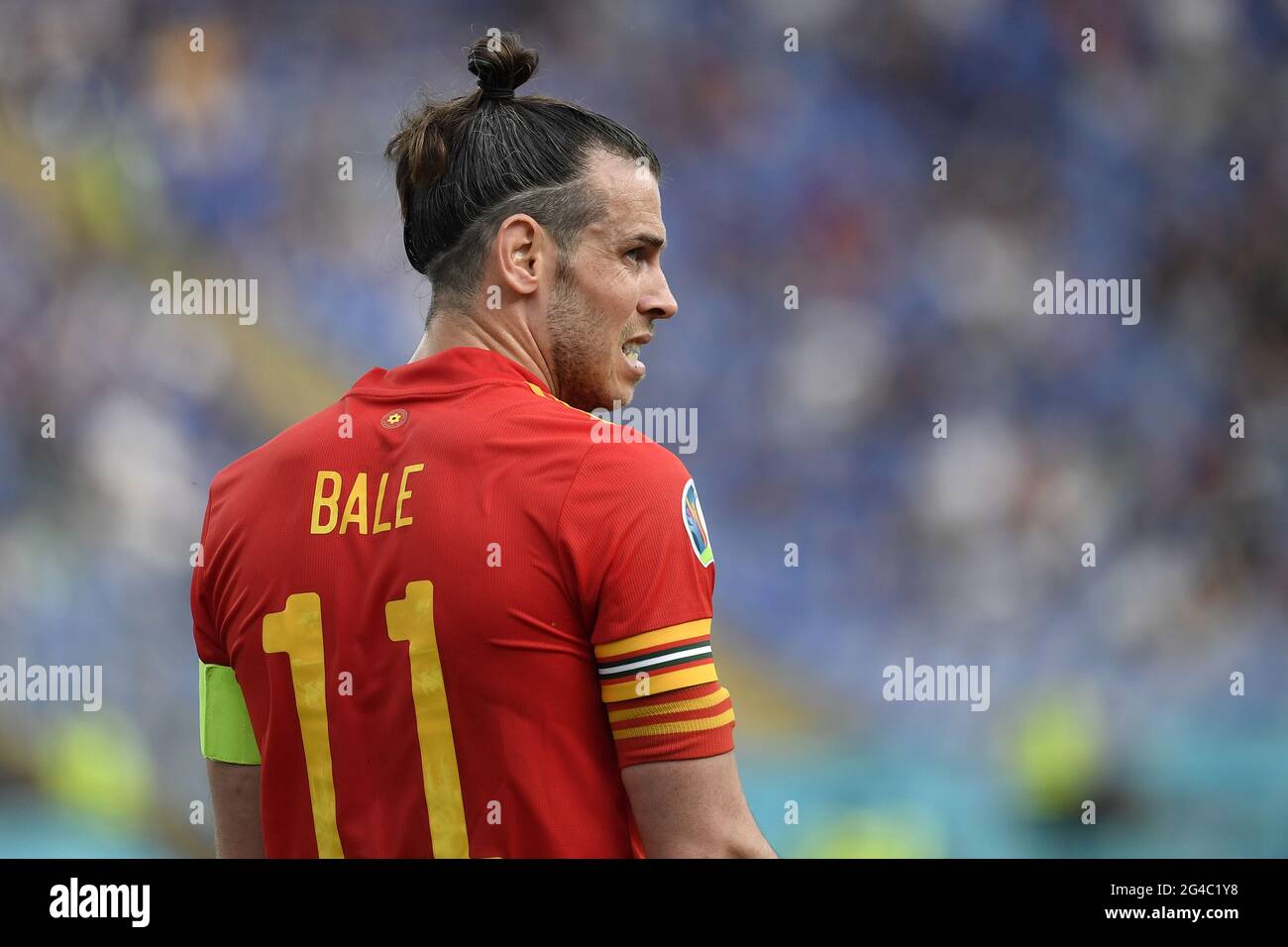 Roma, Italy. 20th June, 2021. Gareth Bale of Wales reacts during the Uefa Euro 2020 Group A football match between Italy and Wales at stadio Olimpico in Rome (Italy), June 20th, 2021. Photo Andrea Staccioli/Insidefoto Credit: insidefoto srl/Alamy Live News Stock Photo