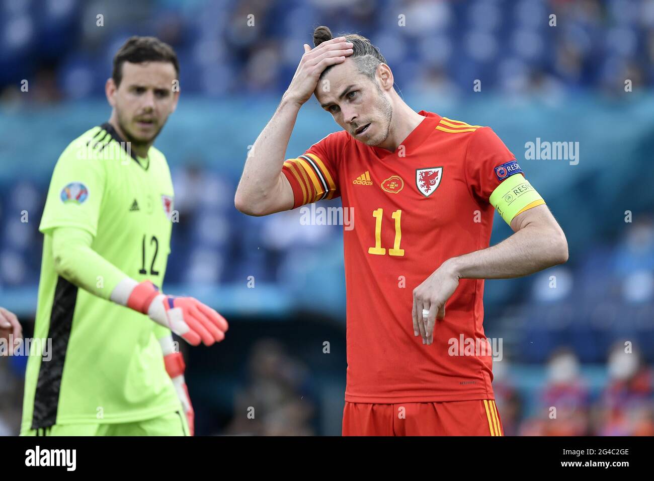 Roma, Italy. 20th June, 2021. Gareth Bale of Wales reacts during the Uefa Euro 2020 Group A football match between Italy and Wales at stadio Olimpico in Rome (Italy), June 20th, 2021. Photo Andrea Staccioli/Insidefoto Credit: insidefoto srl/Alamy Live News Stock Photo