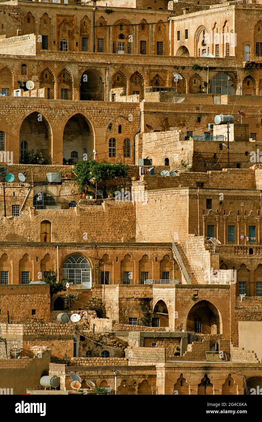 View Over The Historic Houses In The Old City Of Mardin Turkey Stock 