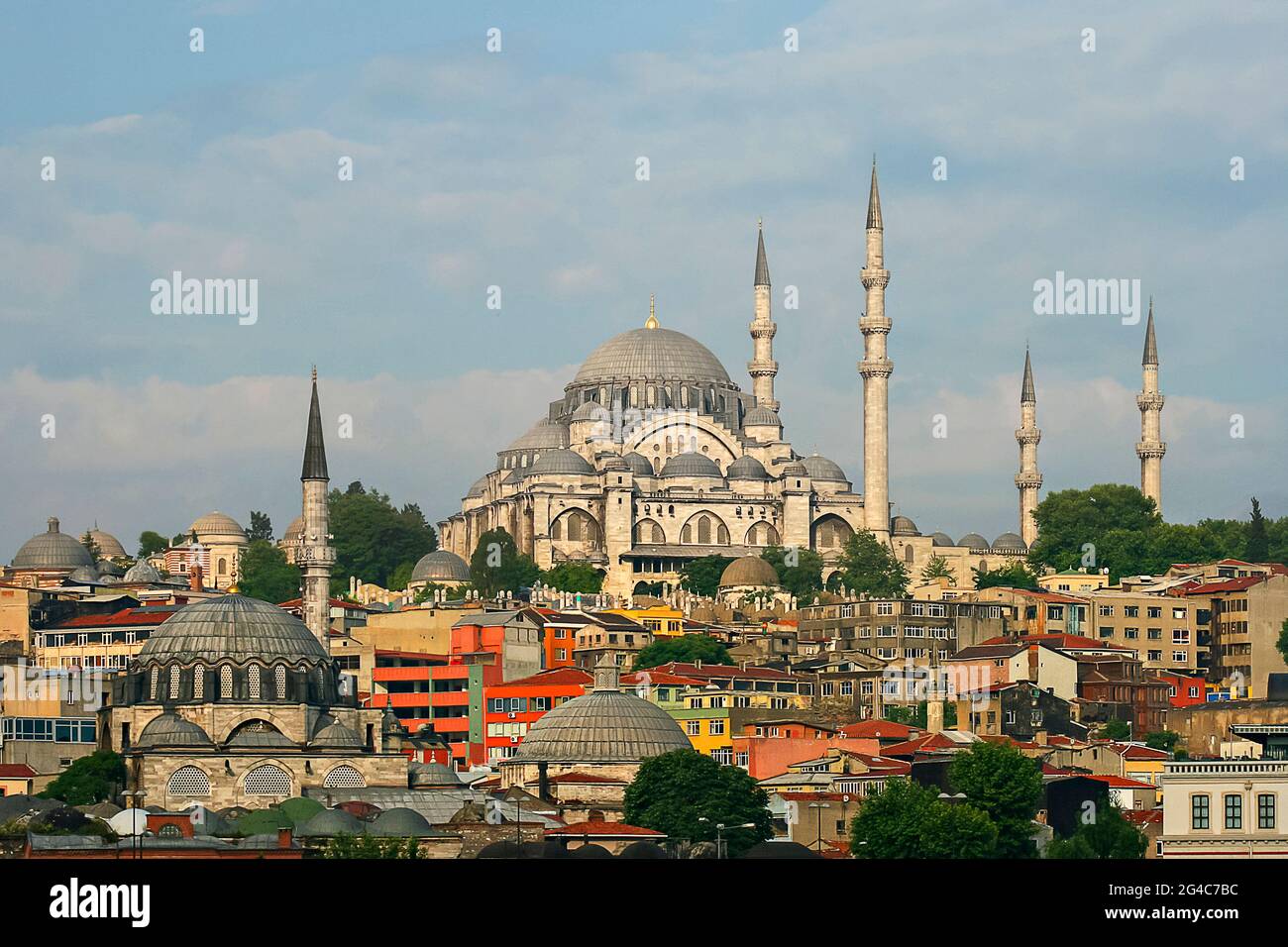 Rustem Pasha and Suleymaniye Mosques, Istanbul, Turkey Stock Photo