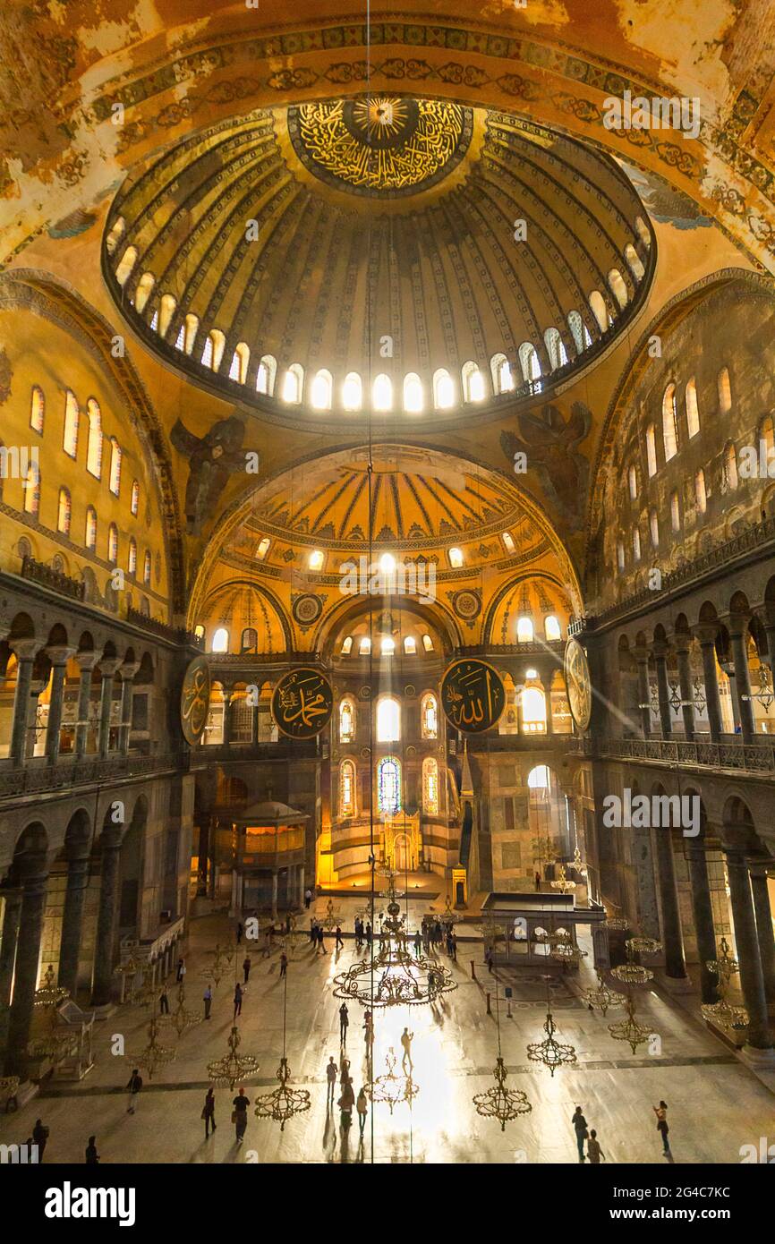Byzantine cathedral Hagia Sophia, now, converted into a mosque, Istanbul, Turkey Stock Photo