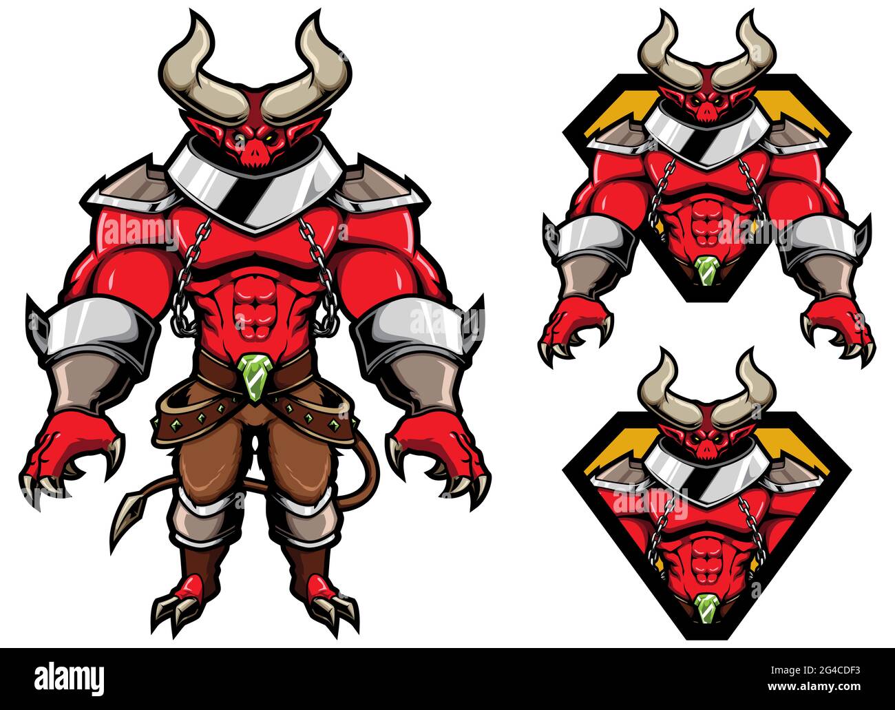 Demon Fantasy Mascot Stock Vector