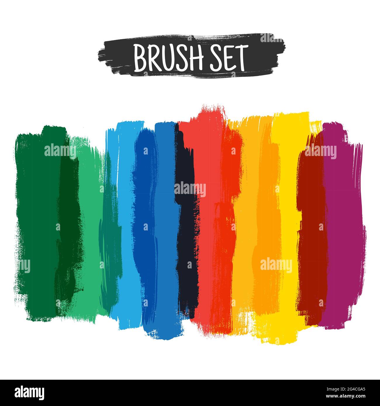 Color highlight stripes markers. Stylish highlight elements for design