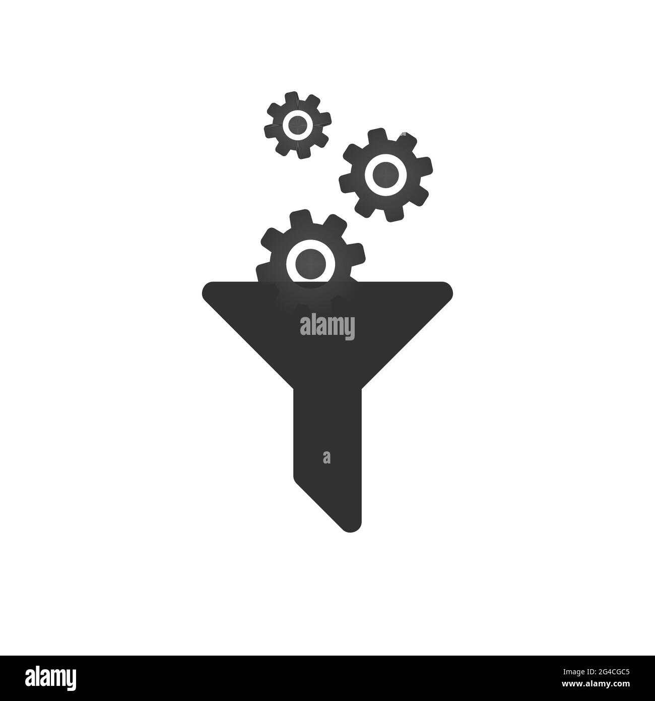 Filter icon with gears. app, UI. Stock Vector illustration isolated on