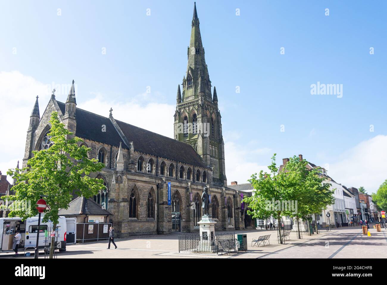 St Mary's Heritage church (The Hub at St Mary's art centre),  Market Street, Lichfield, Staffordshire, England, United Kingdom Stock Photo