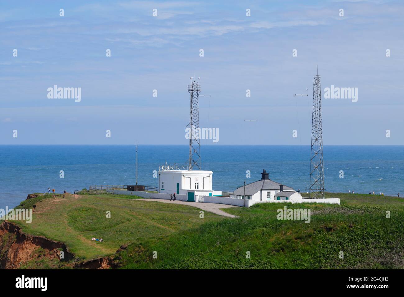 Flamborough Head Fog Signal Station in East Yorkshire,UK Stock Photo