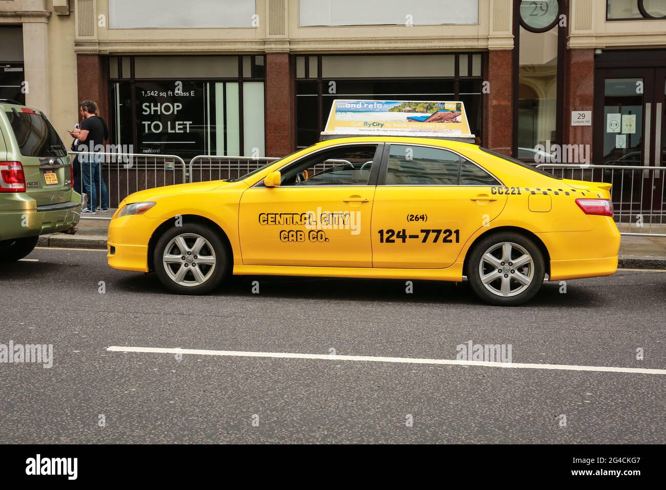 London, UK. 19 June 2021. The yellow Central City Cab during the