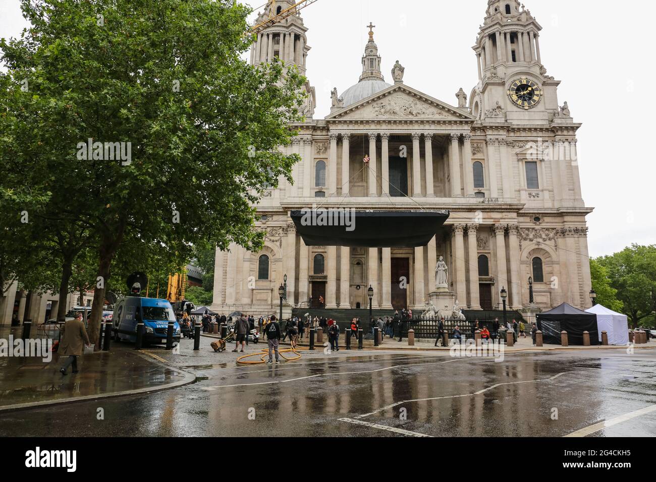 London, UK. 20 June 2021. A scene from the movie set during the filming