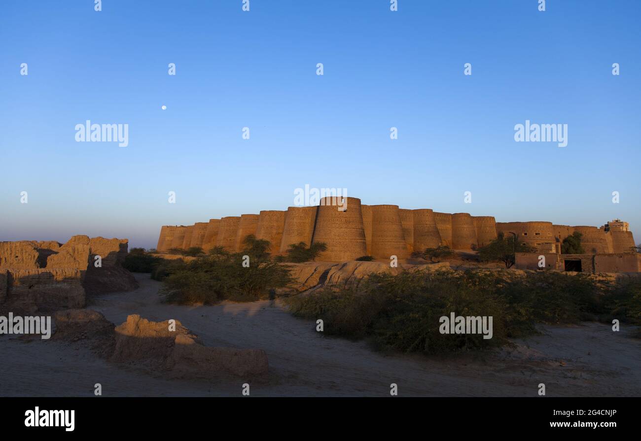 The Derawar Fort in Ahmadpur East Tehsil, Punjab, Pakistan Stock Photo