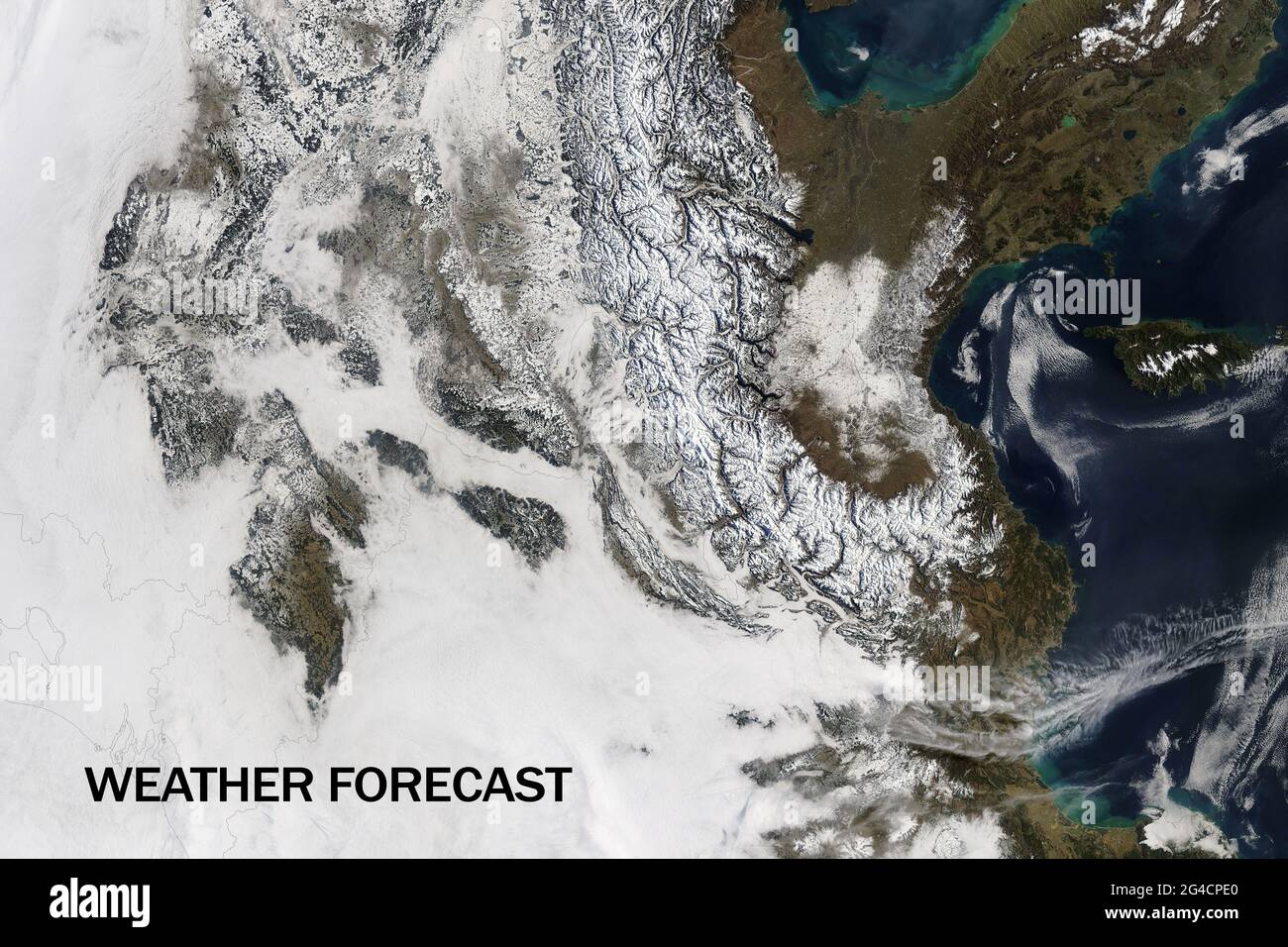 Weather Forecast Satellite View Satellite View Of The Earth Surface, Weather Forecast Concept. Elements Of  This Image Furnished By Nasa Stock Photo - Alamy
