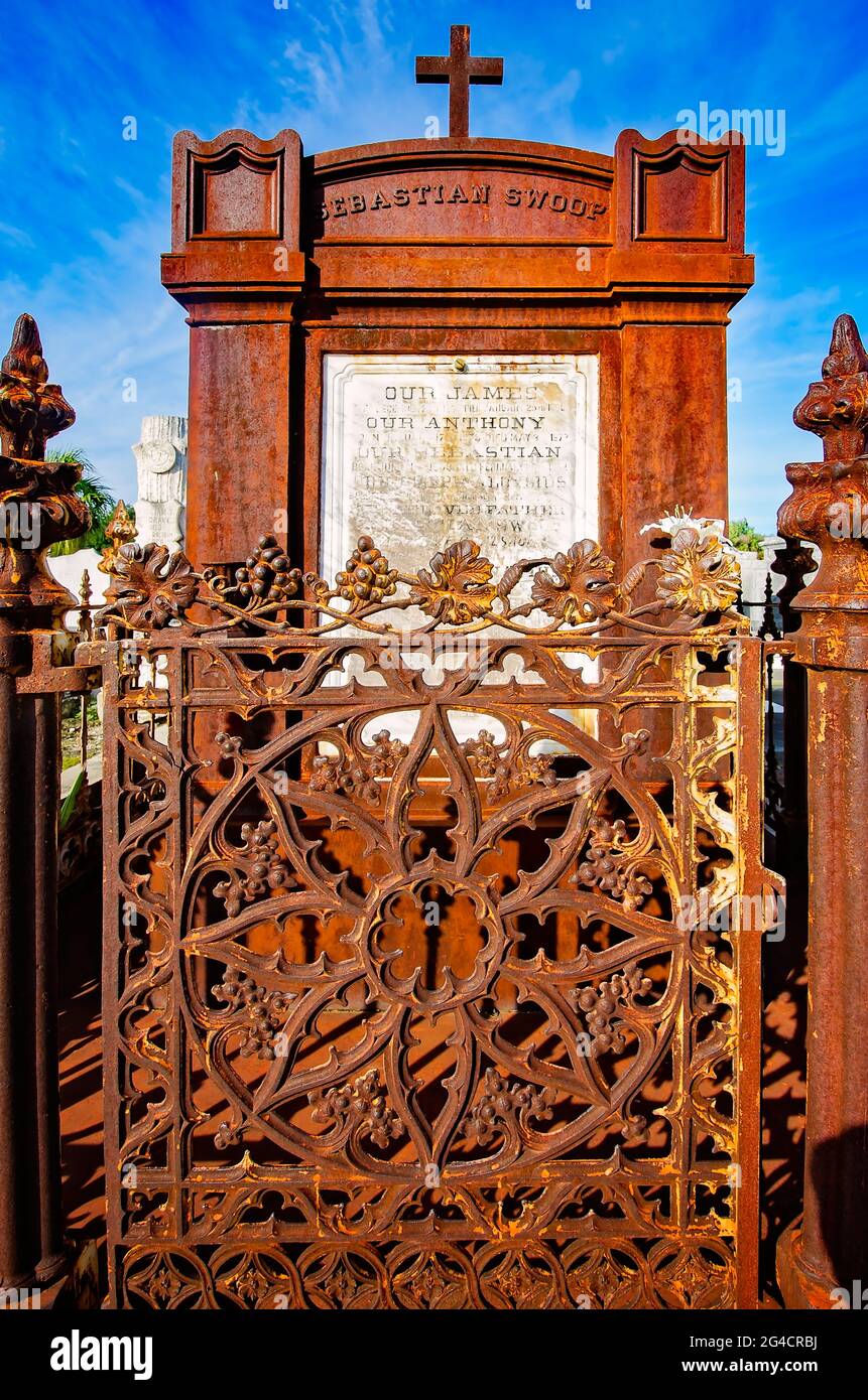 Aboveground graves and family tombs are pictured at St. Patrick