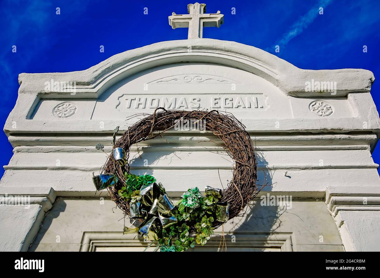 Above ground graves and family tombs are pictured at St. Patrick
