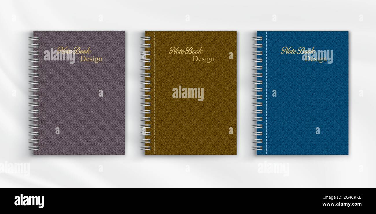 Set of geometric pattern notebook cover. Background design for ...