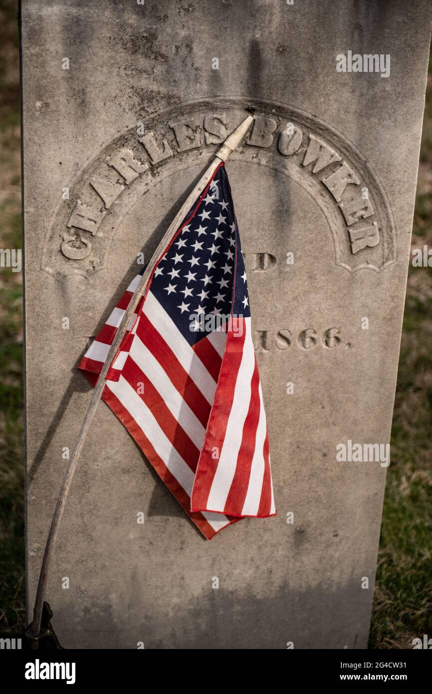 The Riverside Cemetery in Royalston, Massachusetts Stock Photo