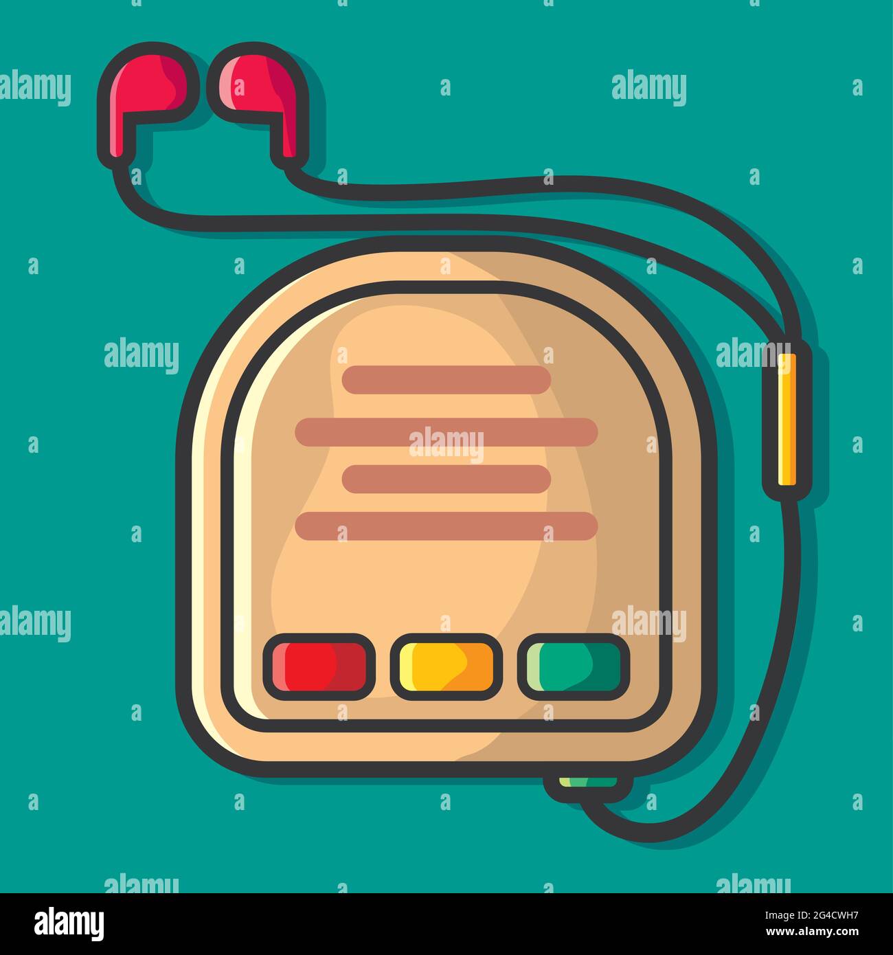 cd player portable electronic device vector illustration in flat style Stock Vector
