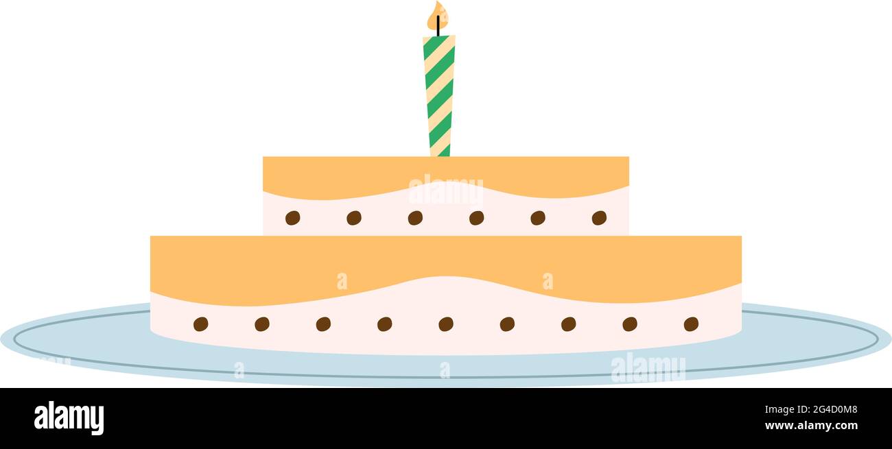birthday sweet cake pastry icon Stock Vector Image & Art - Alamy