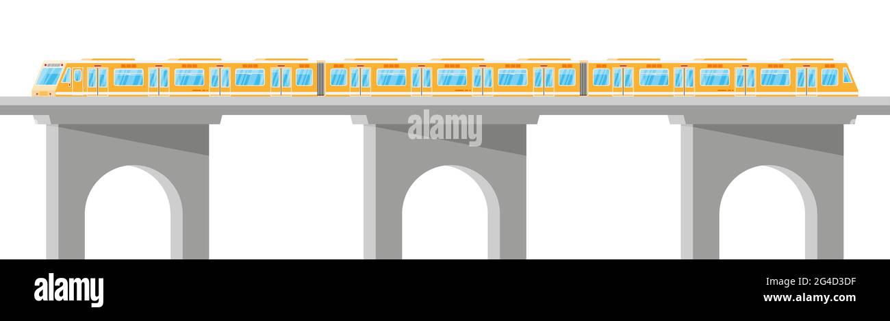 Skytrain Isolated on White. Stock Vector