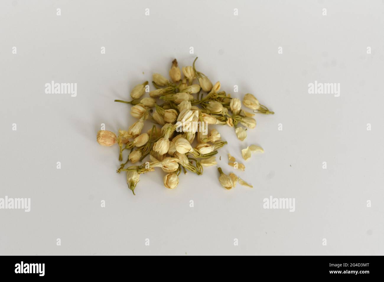 Dried jasmine flower bud on isolated white background Stock Photo Alamy