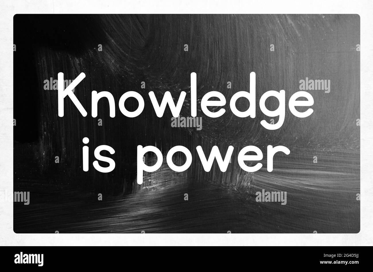 knowledge is power monochrome