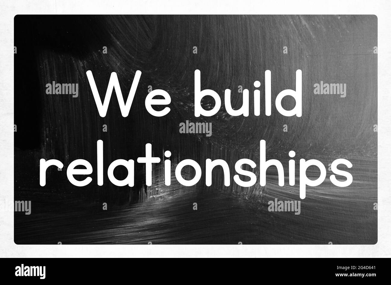 we build relationships Stock Photo