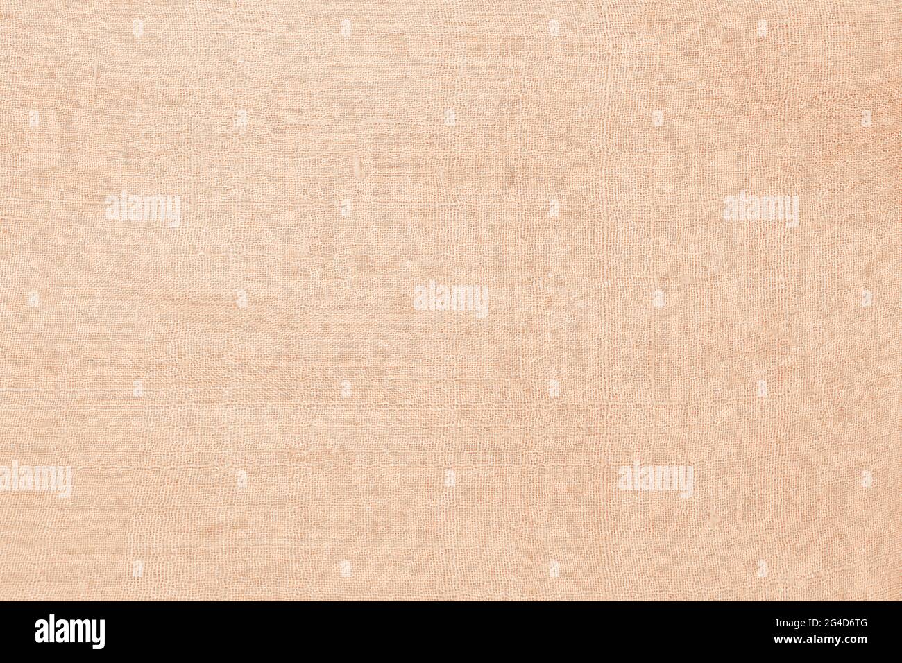 Brown linen fabric texture or background, horizontal shape Stock Photo